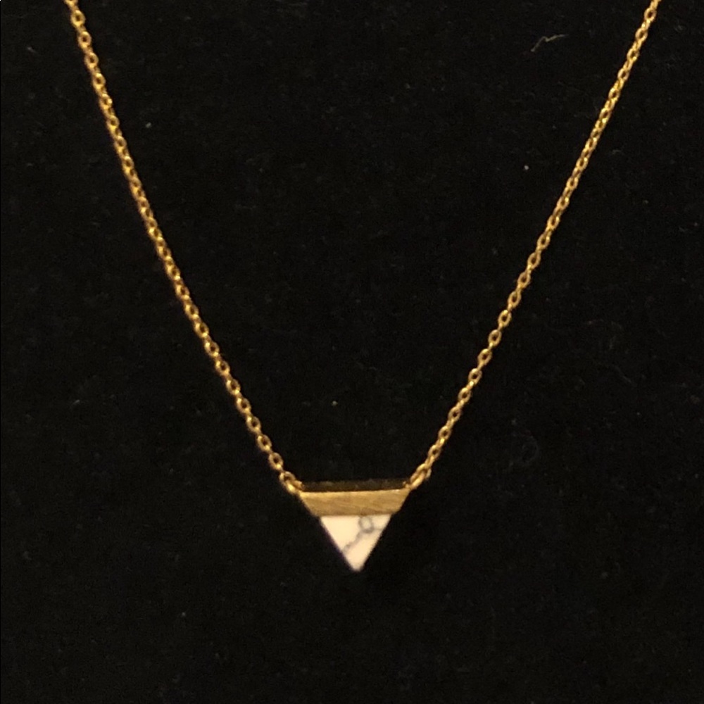 Modern triangle necklace